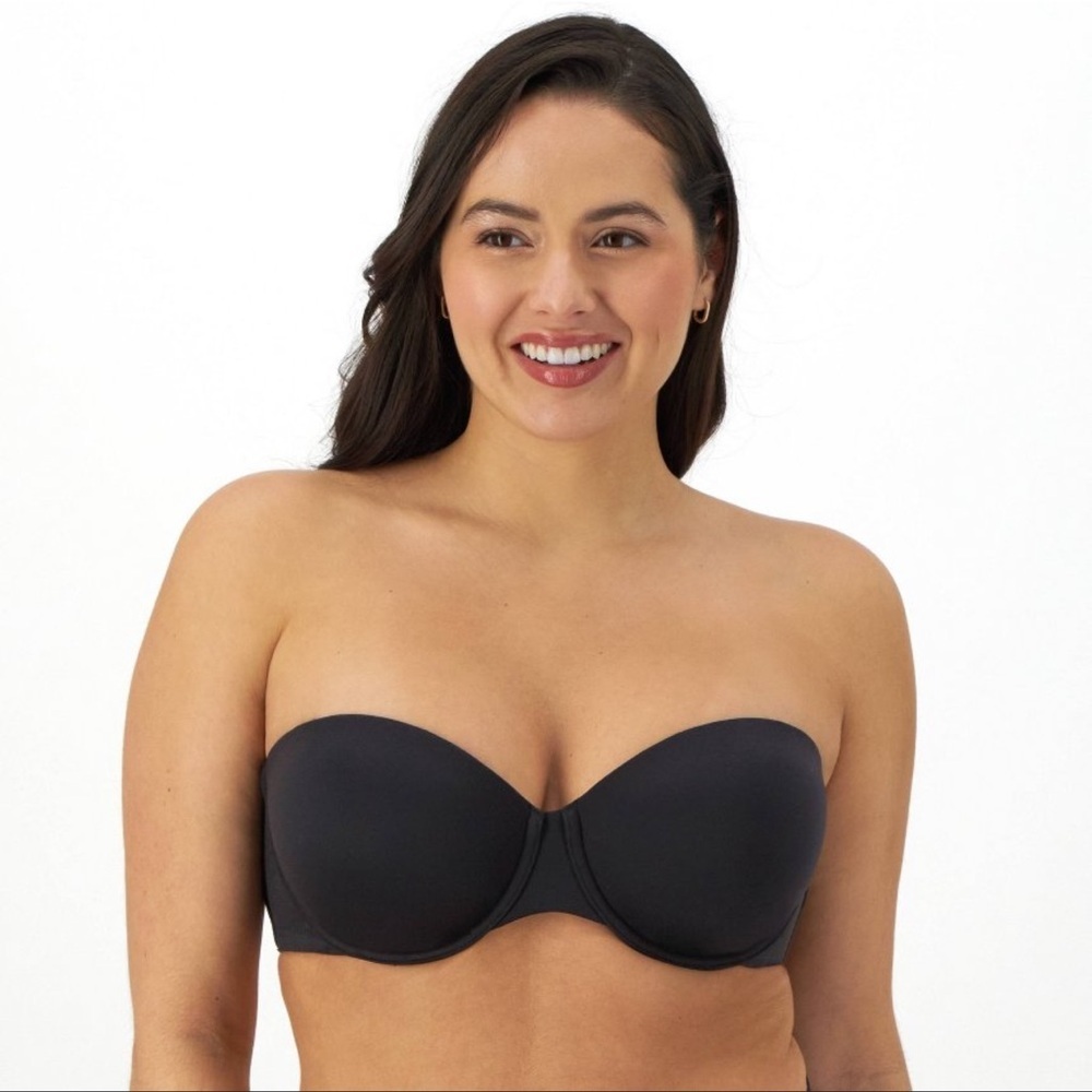 Bali Women’s Full Coverage Multiway Strapless Bra Black 36DD NWT DF6548